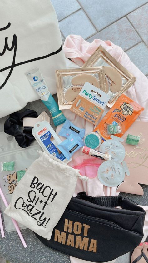 Oh Sh*t Kit Bachelorette Hangover Bags Planning a girls weekend before you say "I do?" You must make these Bachelorette Trip Swag Bags! #bridalparty #SWAGbags #bachelorette #Bachelorettetrip #bachshitcrazy #wedding #bride #bridalparty #weddingplanning #girlstrip #hangoverkit 30th Birthday Trip Gift Bags, Bachelorette Trip Gift Bags, Miami Bachelorette Gift Bags, Bachelorette Swag Bag, Bachelorette Trip Gifts, Trip Goodie Bags Ideas, Girls Weekend Goodie Bags, Girls Trip Goodie Bags Ideas, Bachelorette Hangover Bags