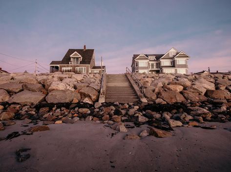 Higgins Beach Maine, Maine Beach, Maine Homes, Coastal Lifestyle, Morning View, Portland Maine, Beach View, Photo Library, Architecture And Design