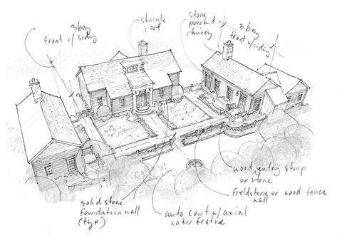 Homes Drawing, Historical Concepts, Colonial House Plans, Architecture Sketchbook, Concept Home, Architectural Sketch, Architectural Drawing, Architecture Illustration, Drawing Board