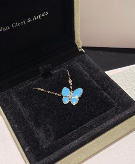 Van Cleef Butterfly, Van Cleef Arpels Butterfly, Van Cleef Arpels, Van Cleef, Butterfly Pendant, Blue Butterfly, Turquoise Necklace, Pendant Necklace, Turquoise