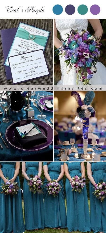 6 Popular Dark Teal Wedding Ideas for Fall Brides – Clear Wedding Invites Teal Wedding Theme Bridesmaid Dress, Teal Purple And Silver Wedding, Dark Teal And Plum Wedding Colors, Dark Teal Purple Wedding, Teal And Eggplant Wedding, Plum And Dark Teal Wedding, Purple Teal Silver Wedding, Teal And Violet Wedding, Dark Teal And Lavender Wedding