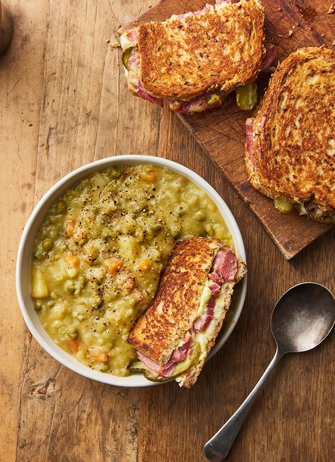 Split Pea Soup Ham Hock, Ham Hock Split Pea Soup, Split Pea Soup With Smoked Ham Hock, Split Pea And Ham Hock Soup, Pea Soup With Ham Hock, Smoked Pork Hocks Recipe, Ham Split Pea Soup, Yellow Split Pea Recipe, Ham And Split Pea Soup