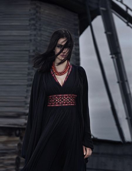 Ethno by Andrey Yakovlev Lili Aleeva, via Behance Ukrainian Clothing, Russian Culture, Goth Wedding, Witch Fashion, Folk Dresses, Russian Fashion, Folk Costume, Character Costumes, A Woman