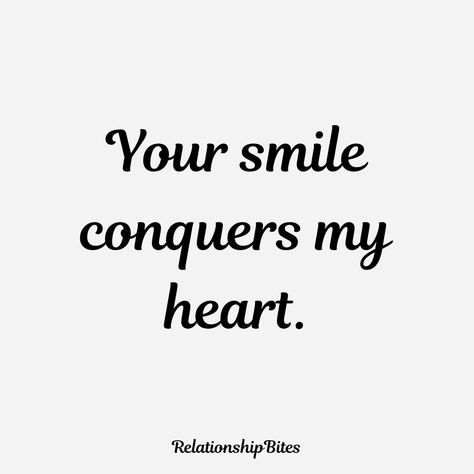 Your smile conquers my heart I Like Your Smile Quotes, Husband Smile Quotes, Caption For Her Smile, Captions For Fanpage, Fanpage Caption Ideas, Caption For Fanpage Edits, Smile Quotes For Him, Laughter Aesthetic, Smile Love Quotes