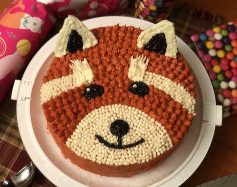 Red Panda Party, Red Panda Cake, Panda Cake, Panda Birthday Party, Zoo Birthday Party, Red Birthday Party, Animals Forest, Red Birthday, Panda Birthday