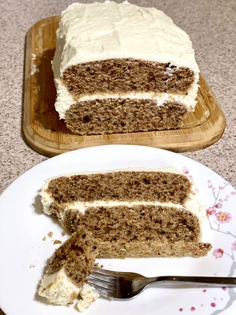 Walnut Coffee Cake with Optional Cream Cheese Frosting (grain-free, sugar-free) Walnut Coffee Cake, A Slice Of Cake, Paleo Salads, Slice Of Cake, Smoothie Cleanse, Walnut Cake, Bread Appetizers, Gluten Free Snacks, Breakfast Breads