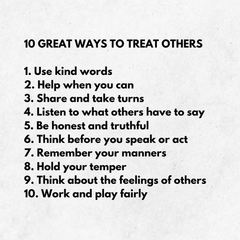 Treating others kindly fosters positive relationships, builds trust, and creates a harmonious environment. It reflects empathy, compassion, and respect for others' dignity. Kindness cultivates a supportive community where individuals feel valued, understood, and safe, enhancing overall well-being and promoting cooperation and collaboration. Respect Others, Build Trust, Well Being, Me Quotes, The Fosters, Feelings, Quotes, Quick Saves