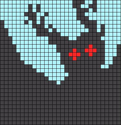 Mothman Alpha Pattern, Cryptid Alpha Pattern, Mothman Crochet, Moth Man, Art Camp, Computer Bag, Crochet Free, Perler Patterns, Camping Art