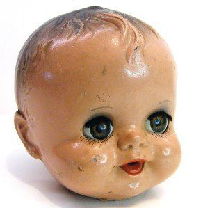 Teardrop Tattoo, Creepy Baby Dolls, Baby Doll Toys, Victorian Dolls, Head Tattoos, Creepy Dolls, Old Dolls, Flash Art, Baby Head