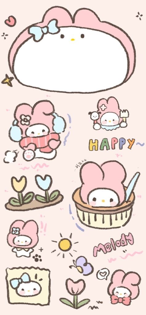 헬로키티 배경화면, Walpaper Hello Kitty, My Melody Wallpaper, Cocoppa Wallpaper, Iphone Wallpaper Kawaii, Wallpaper Doodle, Cute Tumblr Wallpaper, Cute Pastel Wallpaper, Sanrio Wallpaper