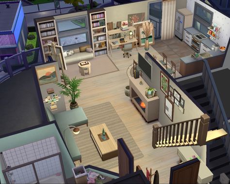 Gallery ID: HellieDawn Sims 4 702 Zenview, 702 Zenview Sims 4, Houses Layout, Sims Decor, Sims 4 Houses Layout, Sims Inspiration, Sims Houses, Sims Builds, Sims Ideas