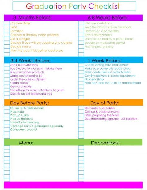 Use this Free Printable Graduation Party Checklist to help you get organized to celebrate the graduate in your life. High School Checklist, Graduation Party Ideas High School, Open House Checklist, Outdoor Graduation Party, Graduation Party Checklist, Event Planning Printables, House Checklist, Check Lists, Outdoor Graduation