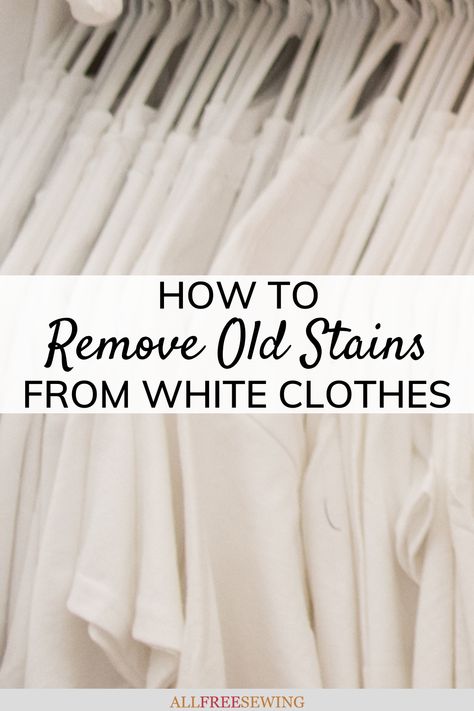 Remove Yellow Stains, Deep Cleaning Hacks, Stain On Clothes, White Clothes, Dirt Stains, Dry Cleaners, Laundry Hacks, Oil Stains, Diy Cleaning Products