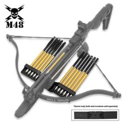 M48 Pistol Crossbow Quiver - Holds 12 Pistol Crossbow Bolts, Hard Polypropylene Construction, Easy Attachment Crossbow Bolt Quiver, Crossbow Quiver, Homemade Crossbow, Two Post Car Lift, Crossbow Bolts, Quiver, Crossbow, Temple, Tools