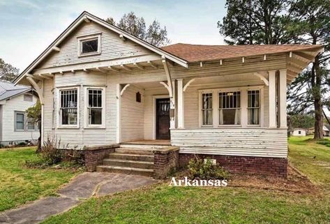 1920s Craftsman Bungalow Exterior, 1920s Craftsman Bungalows, Craftsman Bungalow Exterior, Screened In Back Porch, 1920s Craftsman, Vintage Cupboard, Craftsman Bungalow, Bungalow Exterior, Glass French Doors