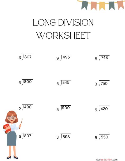 Worksheet Long Division | FREE Download Check more at https://kto5education.com/worksheet-long-division-free-download/ Long Division With Remainders, Texas Homeschool, Division With Remainders, Easy Math Worksheets, Math Division Worksheets, Division Math, Long Division Worksheets, Math Fact Worksheets, 5th Grade Worksheets