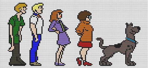 Scooby Doo Minecraft Pixel Art, Clay Art Projects, Cross Stitch Ideas, Stitch Ideas, Alpha Patterns, Hama Beads, Cartoon Kids, Clay Art, Scooby Doo