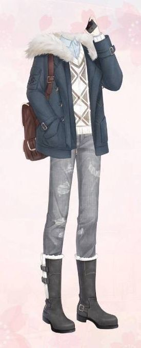 Winter Outfits Drawing Male, Anime Winter Clothes, How To Draw Hoodies, Fur Jacket Outfit, Cute Winter Coats, Fashion Sketches Dresses, Dress Sketches, Winter Outfits Men, Fashion Design Sketches