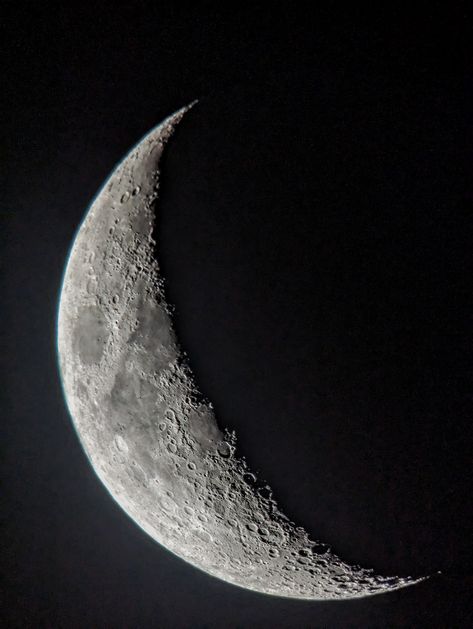 This picture is part of my PicFair gallery, come and have a look, browse and buy  https://simonfarnell.picfair.com/albums/259249-moon Crescent Moon Photography, Cresent Moon Picture, High Quality Moon Pictures, Waning Crescent Moon Aesthetic, Moon Close Up Photography, Close Up Moon Pictures, Moon Pictures, Crescent Moon, Moon