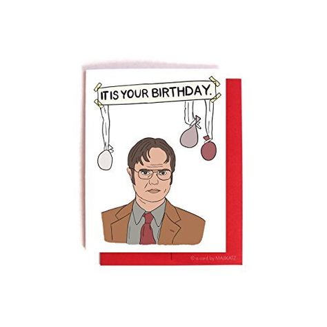 Handmade Bday Card, Dwight Schrute Birthday, The Office Valentines, Office Birthday Party, It Is Your Birthday, Bday Gifts For Him, The Office Show, Thoughtful Gifts For Him, Office Themes