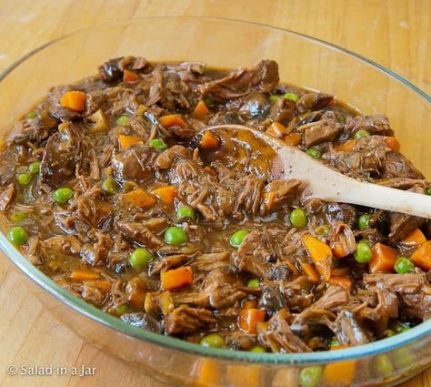 Throw this together with leftovers (or not) from yesterday's roast. #shepherdspie #leftoverbeef #supper #dinner #traditionalEnglishfood #recipe #beef #leftovers Leftover Pot Roast, Easy Pot Roast, Leftover Roast Beef, Leftover Beef, Frugal Recipes, Recipe Beef, Potato Toppings, Steak And Mushrooms, Vegetable Beef Soup