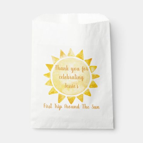 Sunshine Theme Birthday Party, Around The Sun First Birthday, Sun First Birthday, 1st Trip Around The Sun, Sunshine Theme, First Birthday Favors, First Trip Around The Sun, Theme Birthday Party, Theme Birthday