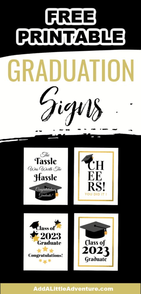 Graduation Printables 2023, Graduate Sign Ideas, Senior Graduation Poster Ideas, Graduation Banners 2023, Graduation Ideas 2023, Graduation Posters Signs High Schools, Free Printable Graduation Cards, Free Printable Graduation Decorations, Graduation Tags Printable Free