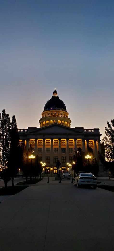 Utah, capitol, night, lights, utah state Utah Wallpaper, Utah State Capitol, Utah State, Night Vibes, Blue Hour, Shoot Ideas, Ferry Building San Francisco, At Night, Utah