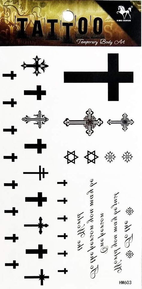 PP TATTOO 1 Sheet Religion Christian Cross Jesus Symbol Temporary Tattoo Stickers Waterproof Body Arm Tattoo Sticker for Men Women Make up Fake Tattoo Removable (As an Amazon Associate I earn from qualifying purchases) God Symbols Christian, Jesus Cross Tattoo Design, Cross Symbol Christian, Cross That Says Faith Tattoo, Temporary Tattoo Stickers, Symbol Tattoos, Christian Cross, Fake Tattoos, Tattoo Stickers