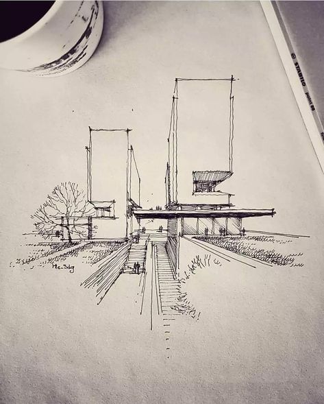 Quick Sketches Architecture, Architect Sketchbook, Sketching Reference, Architectural Sketching, Sketch Architecture, Architecture Sketches, Architecture Drawing Sketchbooks, Sketchbook Sketches, Perspective Drawing Architecture