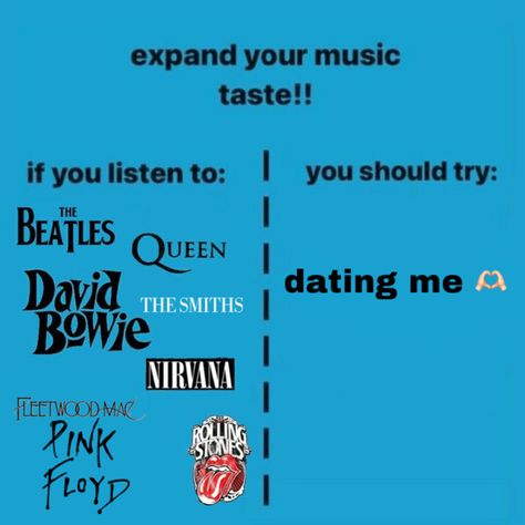 (partially) made by me :) Expand Your Music Taste, Music Taste, Music Memes, Music Playlist, To Listen, Your Music, Listening To Music, Marry Me, Will Smith