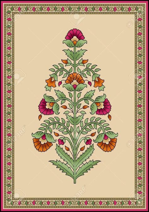 Rajasthani Painting, Indian Wall Art, Mughal Art Paintings, Rajasthani Art, Kalamkari Painting, Mughal Art, Folk Art Flowers, Print Design Art, Pichwai Paintings