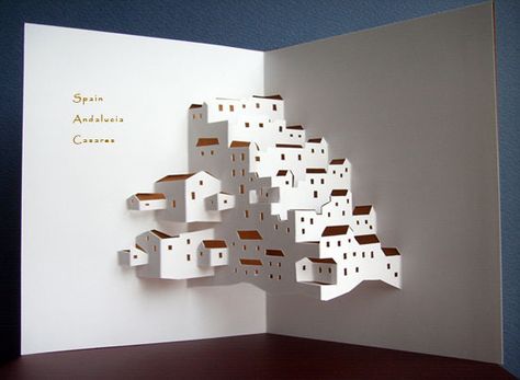 Kirigami Templates Architecture, Architecture Origami, Origamic Architecture, Kirigami Templates, Arte Pop Up, Origami Architecture, Paper Architecture, Buch Design, Origami And Kirigami