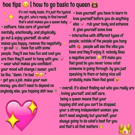 Queen Tips, Be A Queen, Baddie Tips, Glo Up, Shy Girls, How To Go, Glow Up Tips, Girl Tips, Love Tips