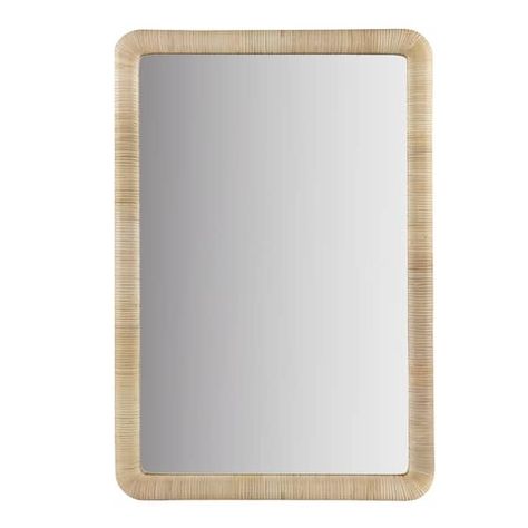 INK+IVY Nova Natural Rattan Rectangle Wall Mirror - Bed Bath & Beyond - 38464221 Ivy Wall, Rectangle Wall Mirror, Mirror Bed, Rattan Mirror, Entryway Living Room, Wood Wall Mirror, Rectangle Mirror, Mirrors Wayfair, Wall Mounted Mirror