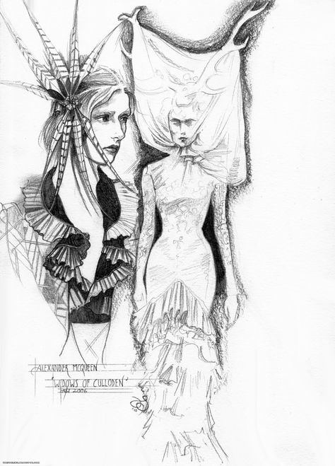 Fashion Sketching, Fashion Figure Drawing, Model Sketch, Fashion Drawing Sketches, Sketches Pencil, Alexander Mcqueen Fashion, Fashion Fantasy, Fashion Drawings, Mcqueen Fashion