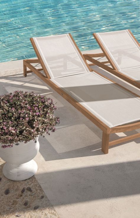 Poolside Furniture, Pool Lounge Chairs, Pool Chairs, Pool Lounger, Pool Lounge, Outdoor Patio Chairs, Pool Furniture, Furniture Trends, Pool Patio