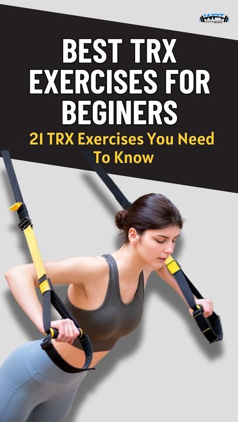 Here are some of the best trx exercises for beginners. This article also includes a few advanced trx exercises for begginers to progress to as you increase your fitness levels.  In these 21 trx exercises for beginners it includes trx exercises for:  - core - lower body - upper body  best trx exercises | TRX exercises for beginners | TRX workout  #besttrxexercises #trxexercisesforbeginners #trxexercises #trxworkout #wptfitness Trx Workouts For Women Beginners, Trx Arms, Trx Back Exercises, Trx Workouts Routine, Trx Workouts For Women, Beginner Gym, Trx Exercises, Trx Suspension Trainer, Home Strength Training