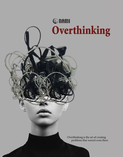 Overthinking Poster Ideas, Podcast Promo, Graphic Design Content, Health Ads, Poster Design Ideas, Health Posters, Lost Stars, Mental Health Posters, Yearbook Design