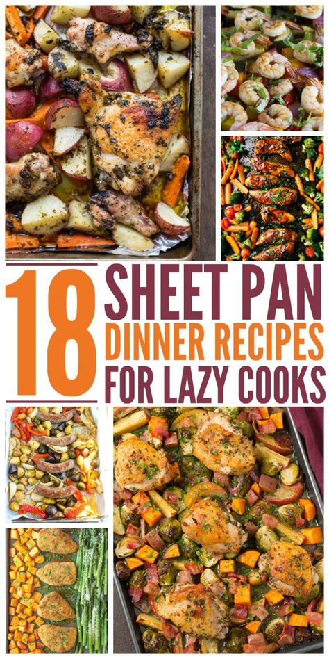 Pan Dinner Recipes, Easy Sheet Pan Dinners, Sheet Pan Suppers, Resep Salad, Sheet Pan Dinners Recipes, Recipe Sheets, Granola Bar, Pan Dinners, Pan Recipes