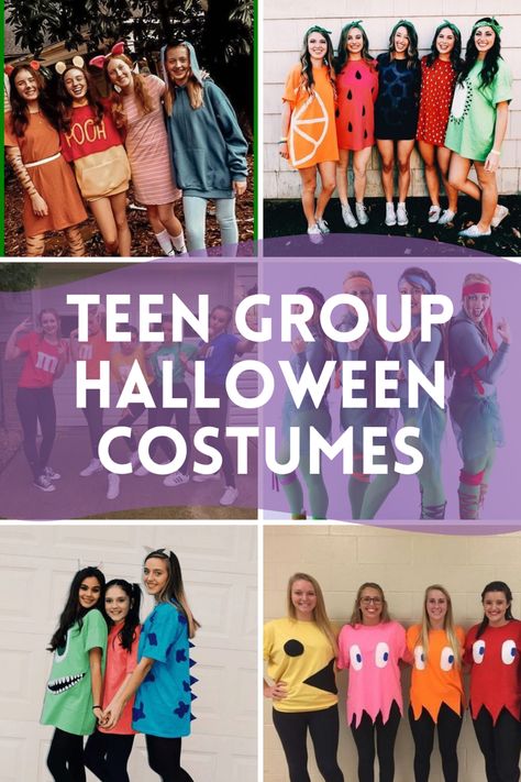 43+ Teen Group Halloween Costumes - momma teen Group Halloween Costumes For High School, Emoji Group Costumes, Cheer Team Halloween Costumes, Halloween Costumes For Soccer Teams, Middle School Costumes Halloween, M M Halloween Costume Diy, Halloween Costumes Group Work, Social Media Halloween Costumes, Middle School Group Halloween Costumes