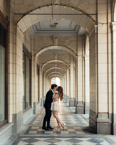 Photographed the sweetest downtown engagement session 🖤 can’t wait to share the rest! - Calgary wedding photographer | engagement | Alberta | Downtown | City engagement photos Calgary Engagement Photos, Downtown Engagement Photoshoot, Downtown Engagement Photos, Night Shoot, Engagement Announcement Photos, Announcement Photos, City Engagement Photos, Calgary Wedding, Photo Board