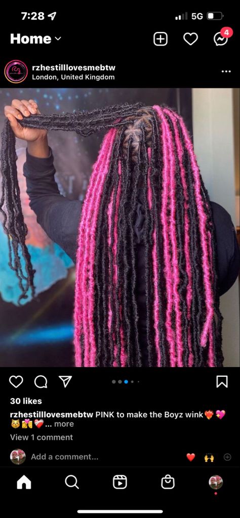 Pink Peekaboo Invisible Locs, Peek A Boo Soft Locs, Soft Locs With Pink, Soft Locs Peek A Boo, Black And Pink Peekaboo Soft Locs, Peek A Boo Locs, Brown And Pink Butterfly Locs, Pink And Black Soft Locs, Pink Soft Locs