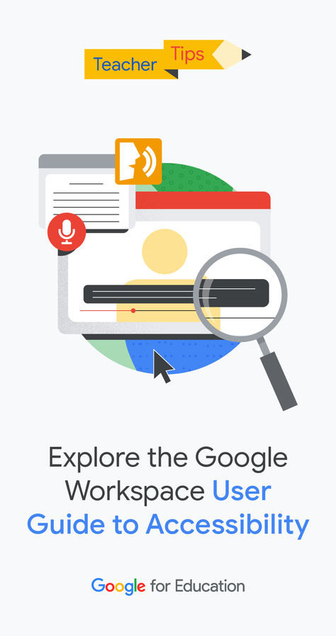 Discover the many customizable accessibility features available to teachers and students in Google Workspace for Education tools. From Google Docs to Google Slides, check out this guide to accessibility to stay up-to-date on all programs, features and devices! Education Tools, Teacher Hacks, User Guide, Google Docs, Google Classroom, Learning Centers, Google Slides, Google Workspace, Lesson Plans