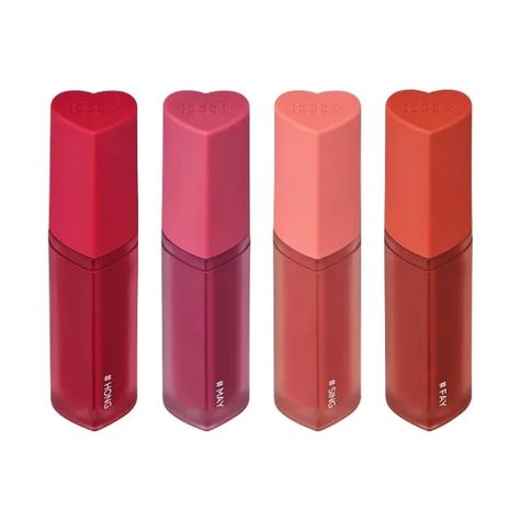 HOLIKA HOLIKA - Heart Crush Glow Tint Air Tea Brewing Series - 4 Colors | YesStyle Tattoo Lipstick, Tea Brewing, Holika Holika, Lip Designs, Korean Cosmetics, Beauty Packaging, Brewing Tea, Beauty Lover, Beauty Items