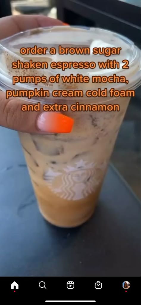 Starbucks Drinks To Try Pumpkin Spice, Starbucks Pumpkin Cold Foam Order, Random Starbucks Drinks, Pumpkin Cold Brew Starbucks Order, Cheap Pumpkin Starbucks Drinks, Fall Starbucks Drinks Pumkin, Starbucks Fall Drinks, Starbucks Drink Menu, Nespresso Recipes