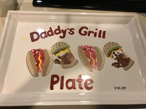 Fathers Day grill plate Chef Grill, Pashmina Saree, Diy Father's Day Crafts, Dad Crafts, Fathers Day Gifts Ideas, Fathers Day Art, Homemade Fathers Day Gifts, Baby Art Projects, Diy Gifts For Dad