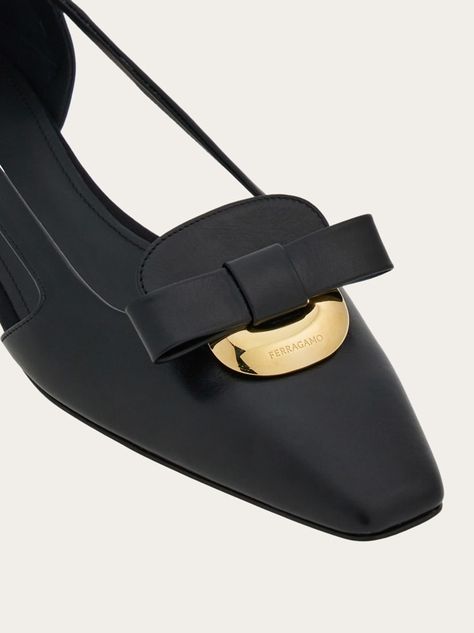 Cut out ballet flat with Drop Bow ornament - Shoes - Women David Jones, Ballet Flats, Cut Out, Ballet, Slip On, Buckle, Women Shoes, Leather, Black