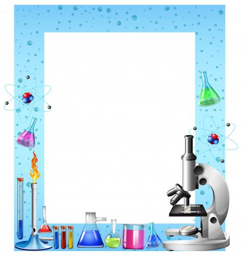 Science tools and containers Premium Vec... | Premium Vector #Freepik #vector #background #banner #frame #background-banner Science Template, Science Lab Decorations, Science Powerpoint, Science Art Projects, Physics Projects, Science Clipart, Chemistry Projects, Banner Frame, Science Images