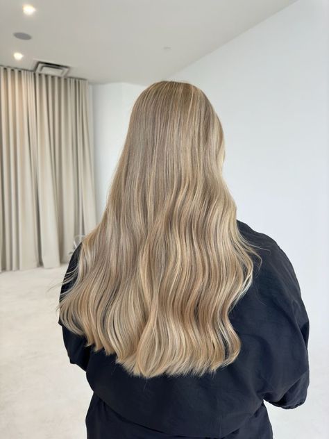 Bright Blonde Babylights, Buttercream Blonde, Blonde Babylights, Vanilla Blonde, Cool Blonde Hair Colour, Warm Blonde Hair, Beige Blonde Hair, Long Hair Highlights, Perfect Blonde Hair